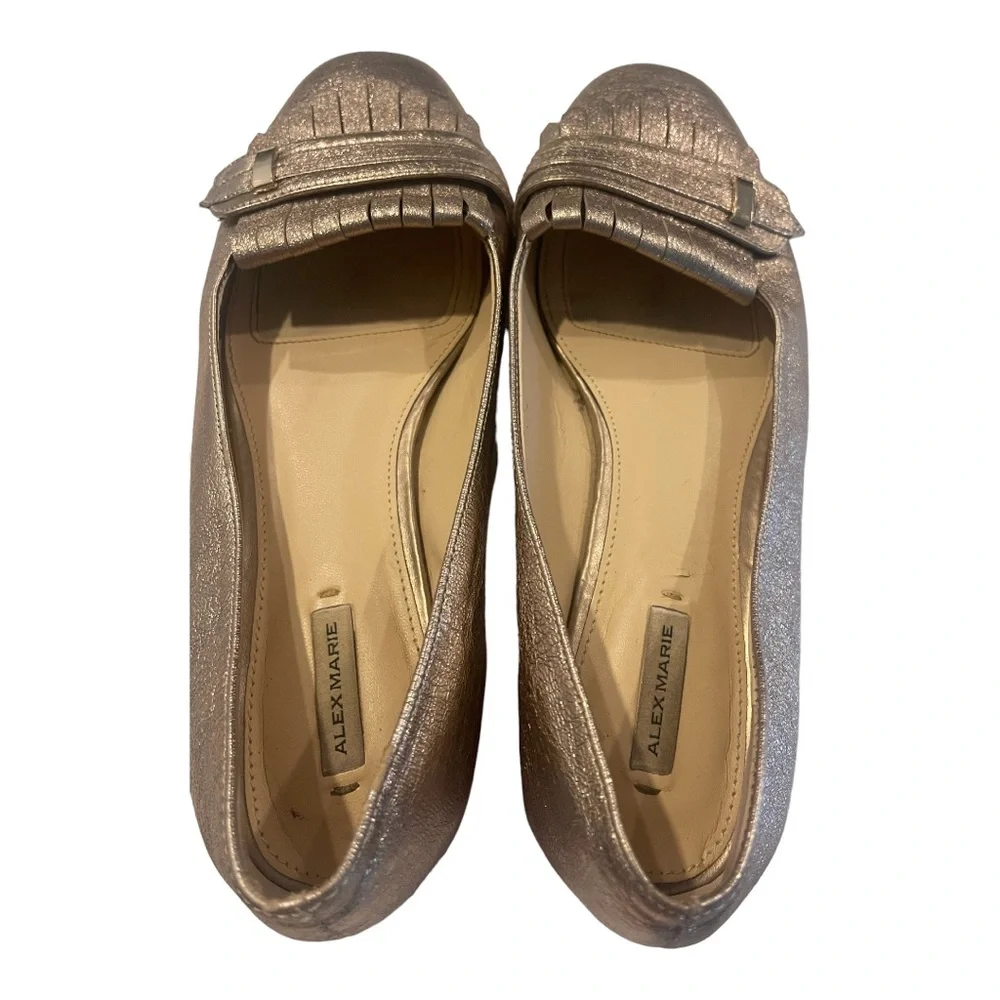 Alex Marie Matellic Gold Loafer Sz 8.5 - Picture 3 of 3